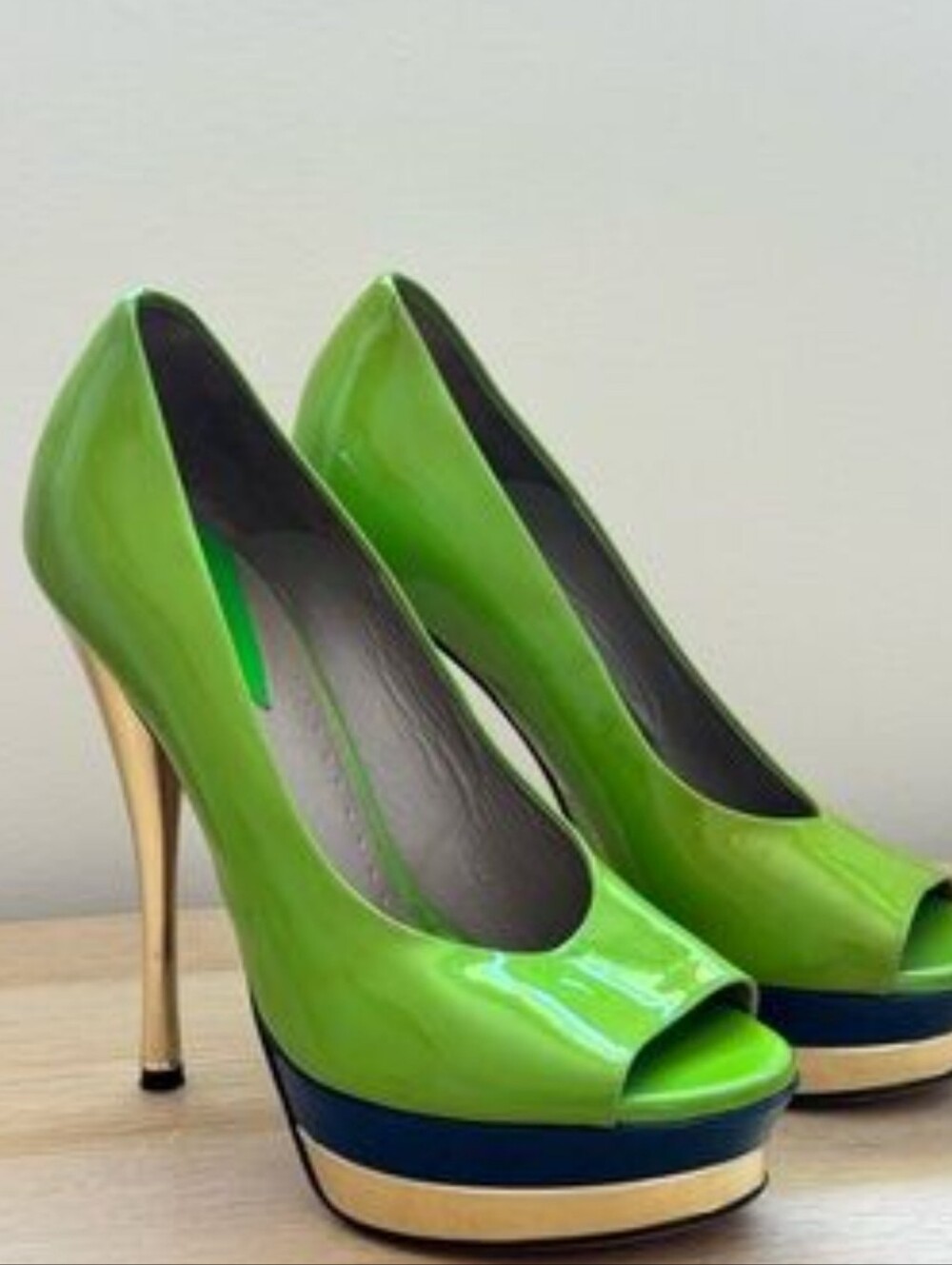 Versace Lime Heels 36
